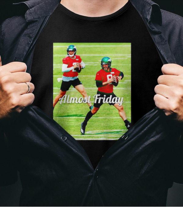 Almost Friday Quarterbacks Zach Wilson Aaron Rodgers New York Jets T-Shirt