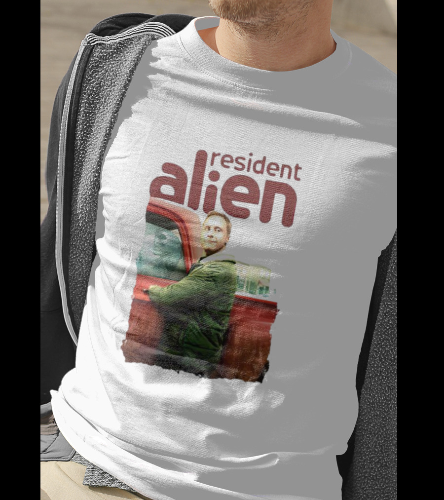 Resident Alien Christmas Truck Scene T-Shirt