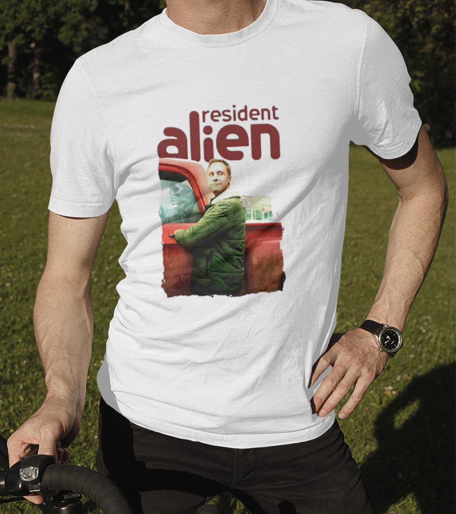 Resident Alien Christmas Truck Scene T-Shirt