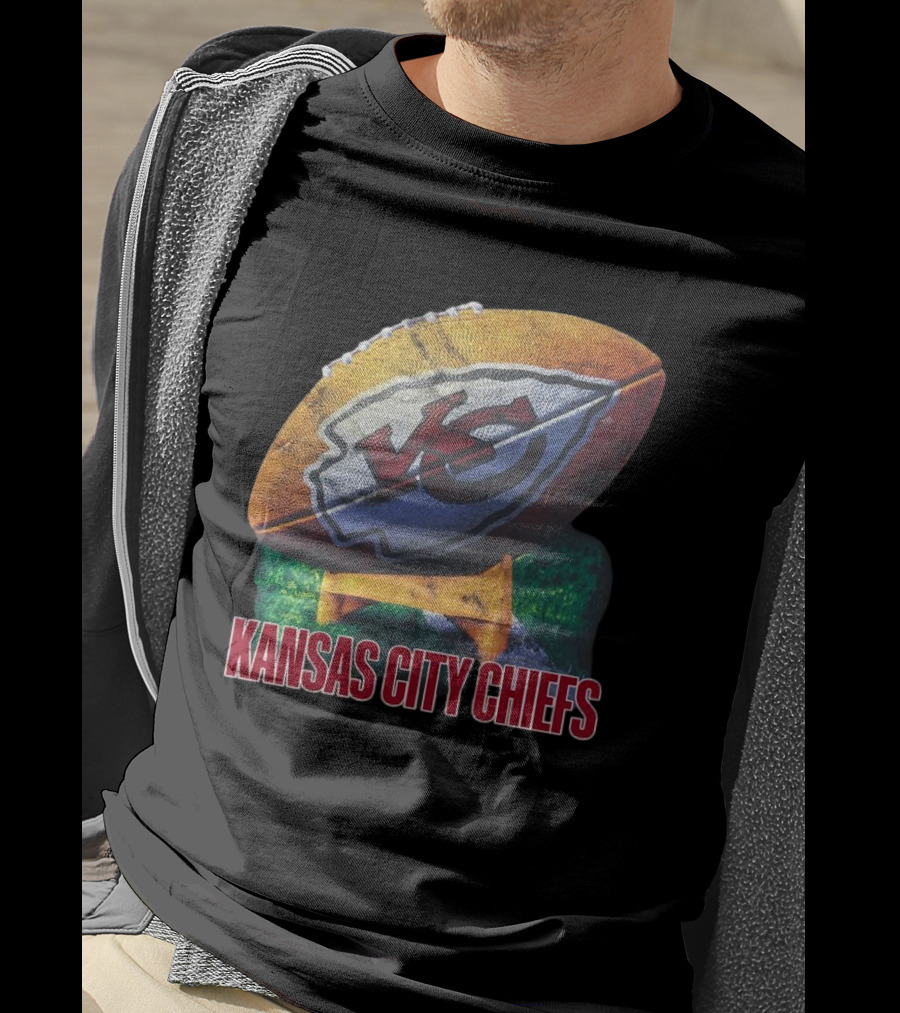 Kansas City Chiefs Vintage Rugby Ball T-Shirt