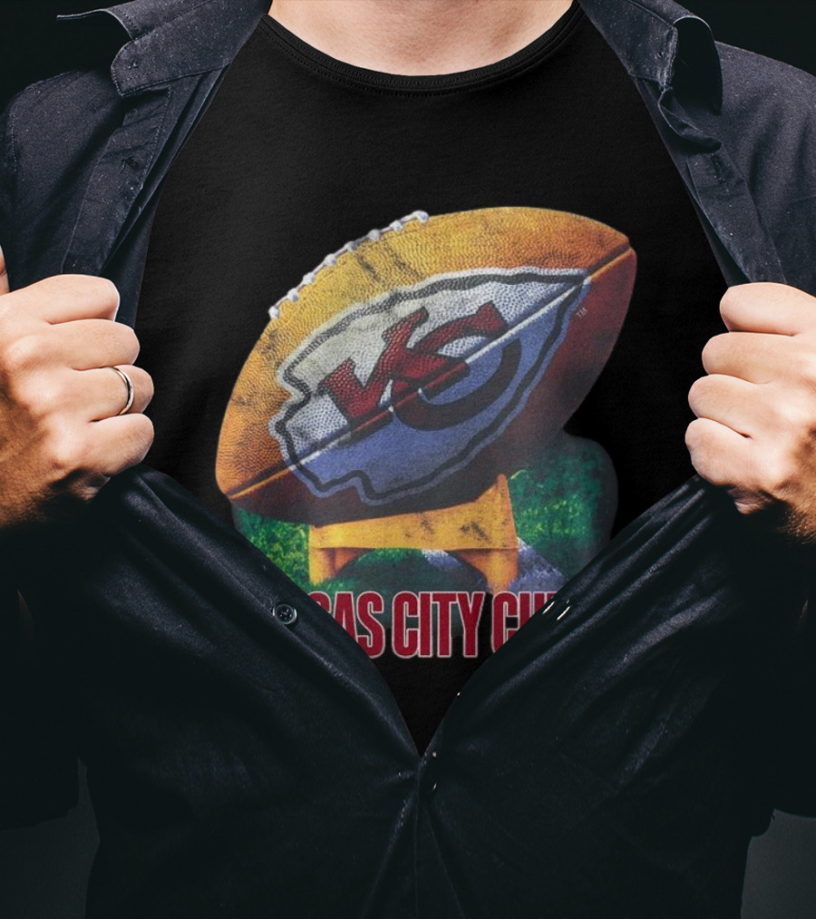 Kansas City Chiefs Vintage Rugby Ball T-Shirt