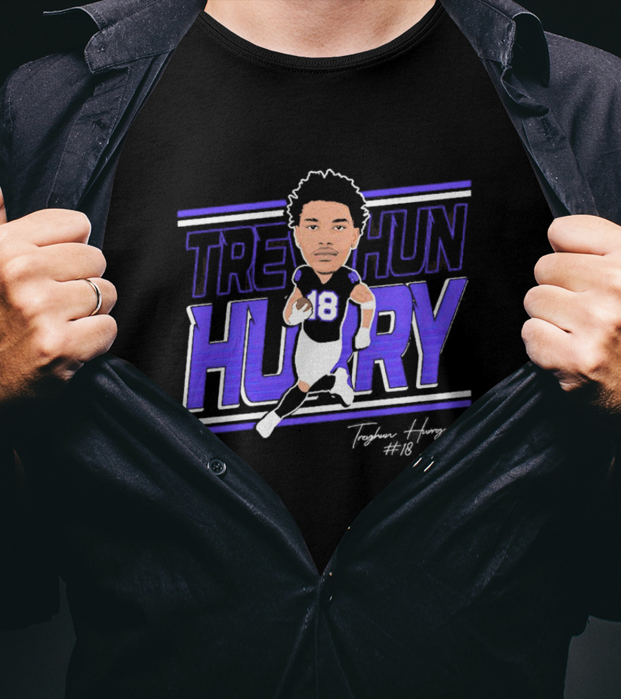 Treyshun Hurry #18 Support Weber State Wide Receiver T-Shirt