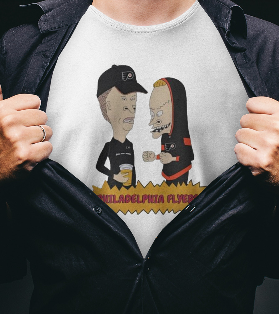 Beavis And Butt-Head Philadelphia Flyers Characters T-Shirt