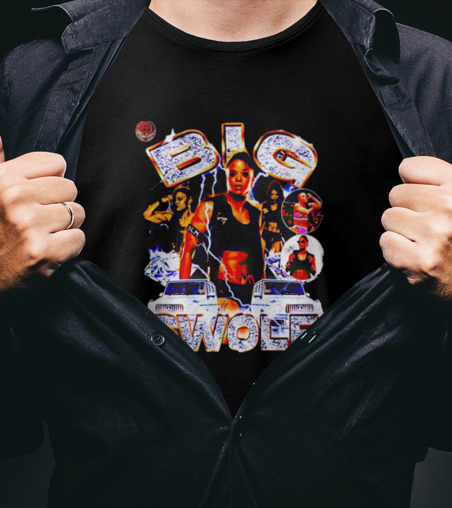 Big Swole Dynamic Posed Collage With Vehicles And Lightning Effects T-Shirt