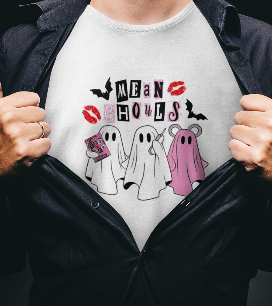 Mean Ghouls Halloween Ghosts Bats Lipstick Phone Accessories T-Shirt