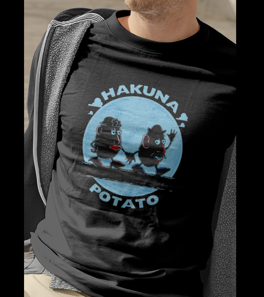 Hakuna Potato Walking Pastel Moon T-Shirt