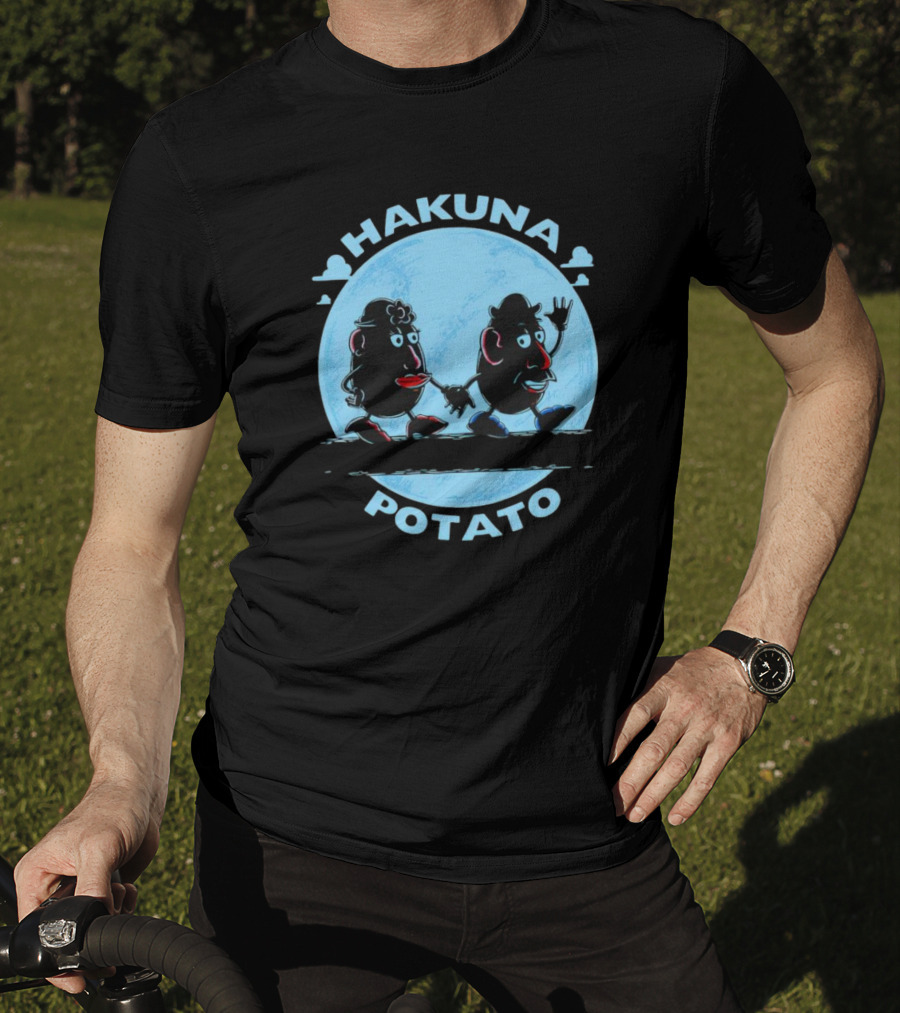 Hakuna Potato Walking Pastel Moon T-Shirt