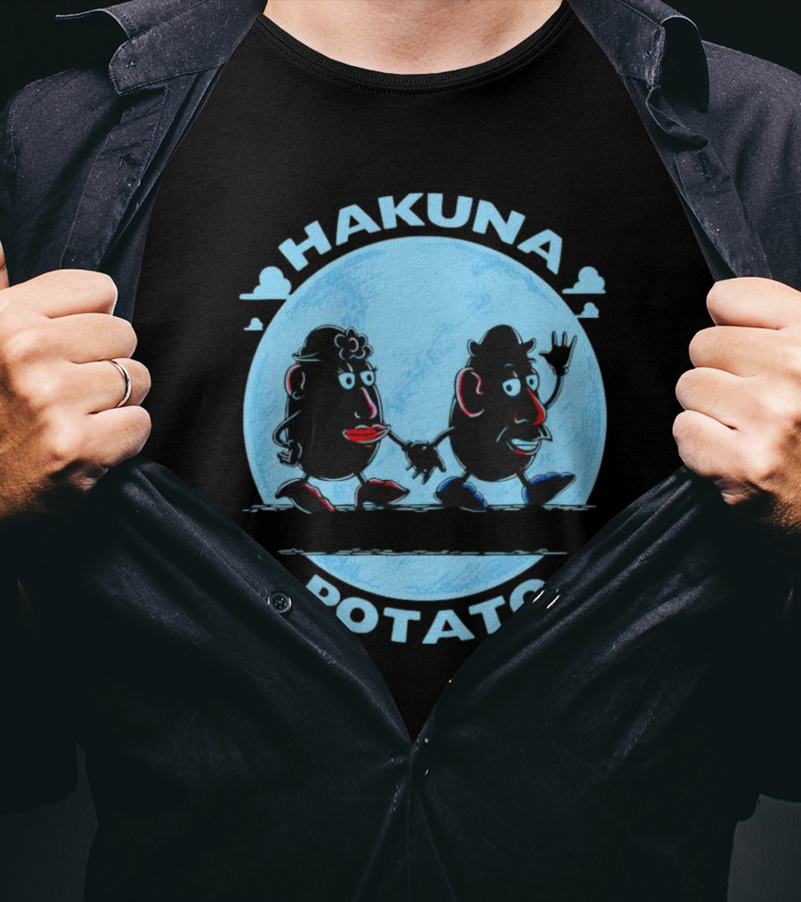 Hakuna Potato Walking Pastel Moon T-Shirt