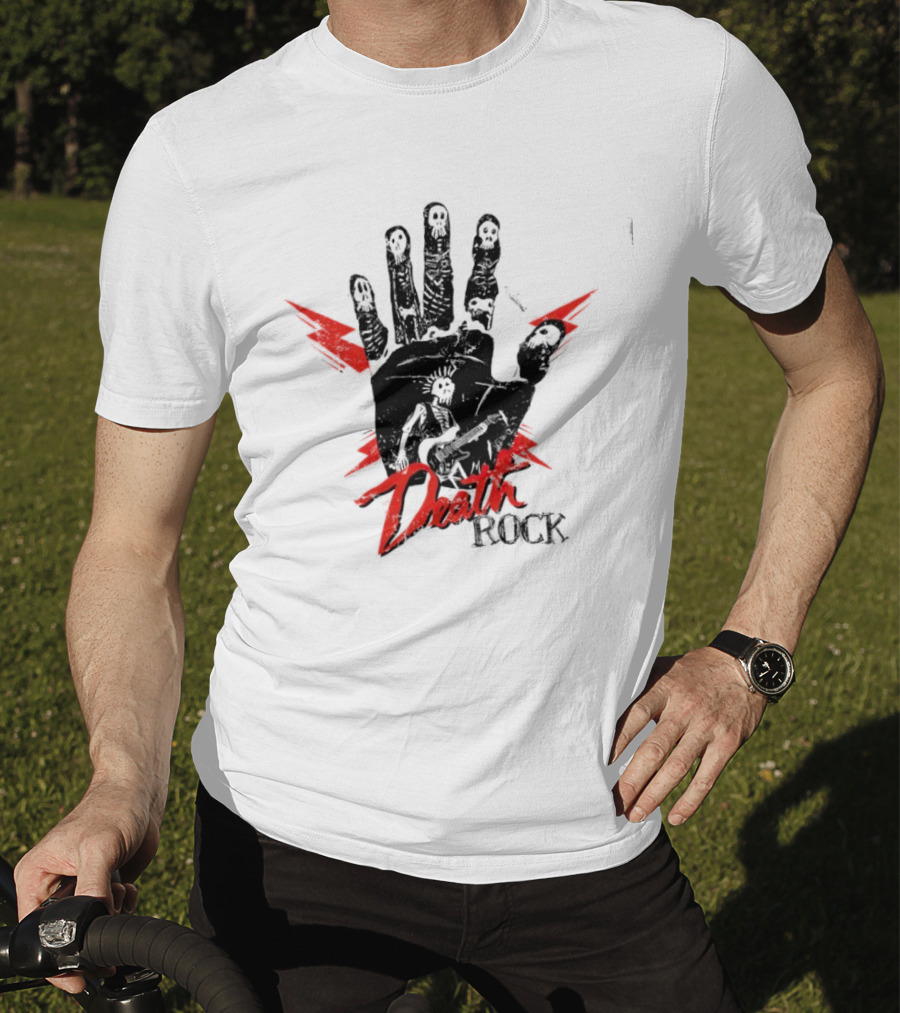 Hand Skeleton Lightning Death Rock T-Shirt