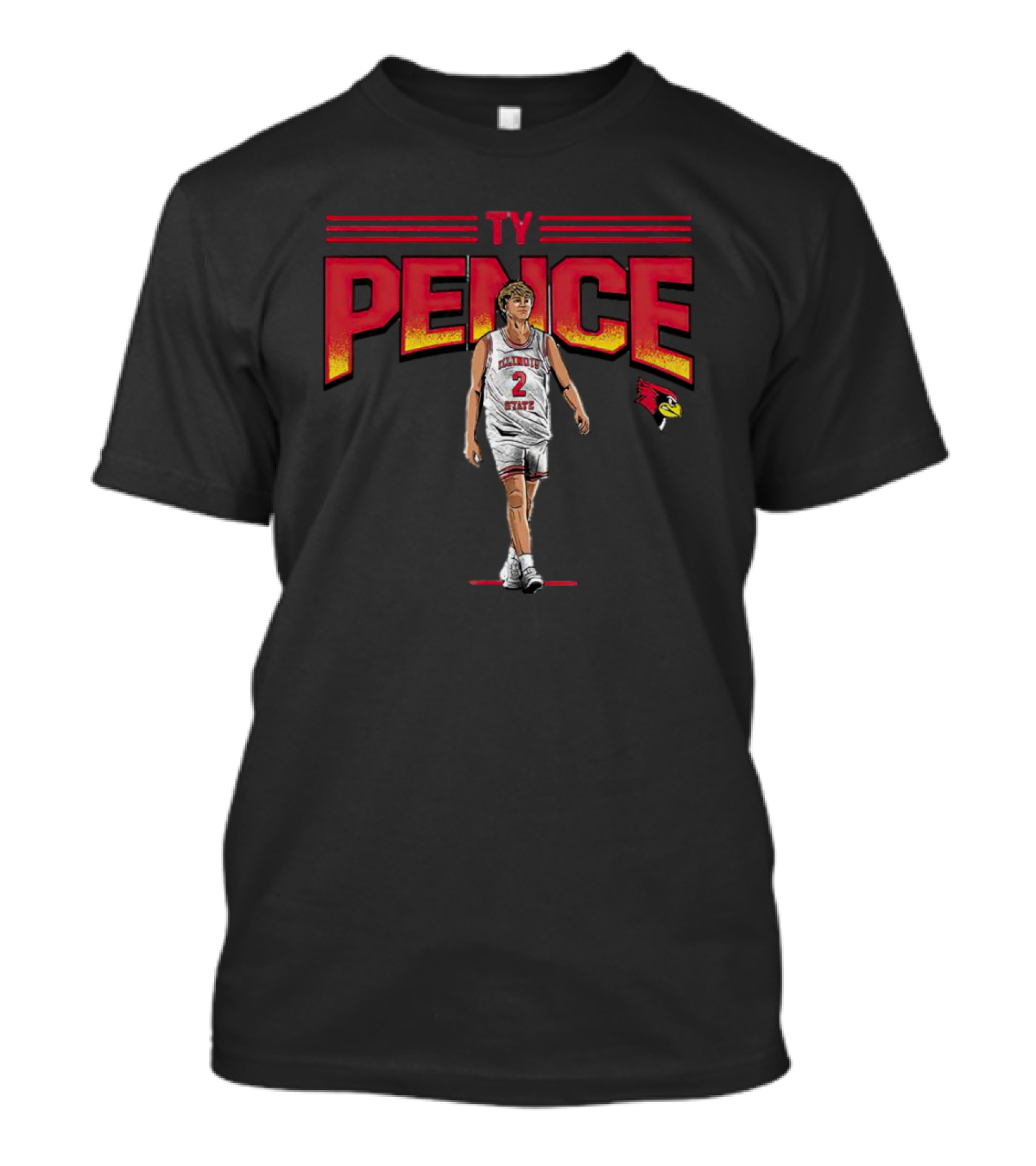 Ty Pence Illinois State Basketball Caricature T-Shirt