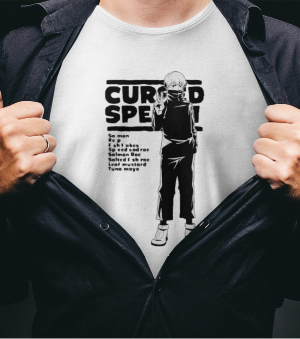 Cursed Speech Jujutsu Kaisen Toge Inumaki Sa Mon Shake Salmon Roe Tuna Mayo T-Shirt