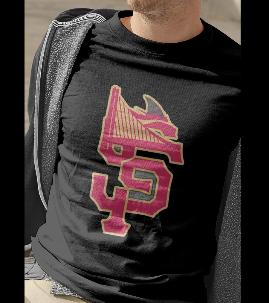 San Francisco 49ers Giants Sharks Warriors Golden Gate Bridge T-Shirt