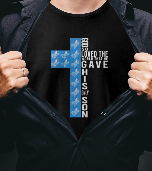 Dodgers Cross God So Loved The World That He Gave His Only Son T-Shirt