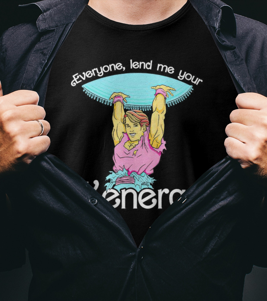 Everyone Lend Me Your Kenergy 80s Workout Style With Colorful Fitness T-Shirt