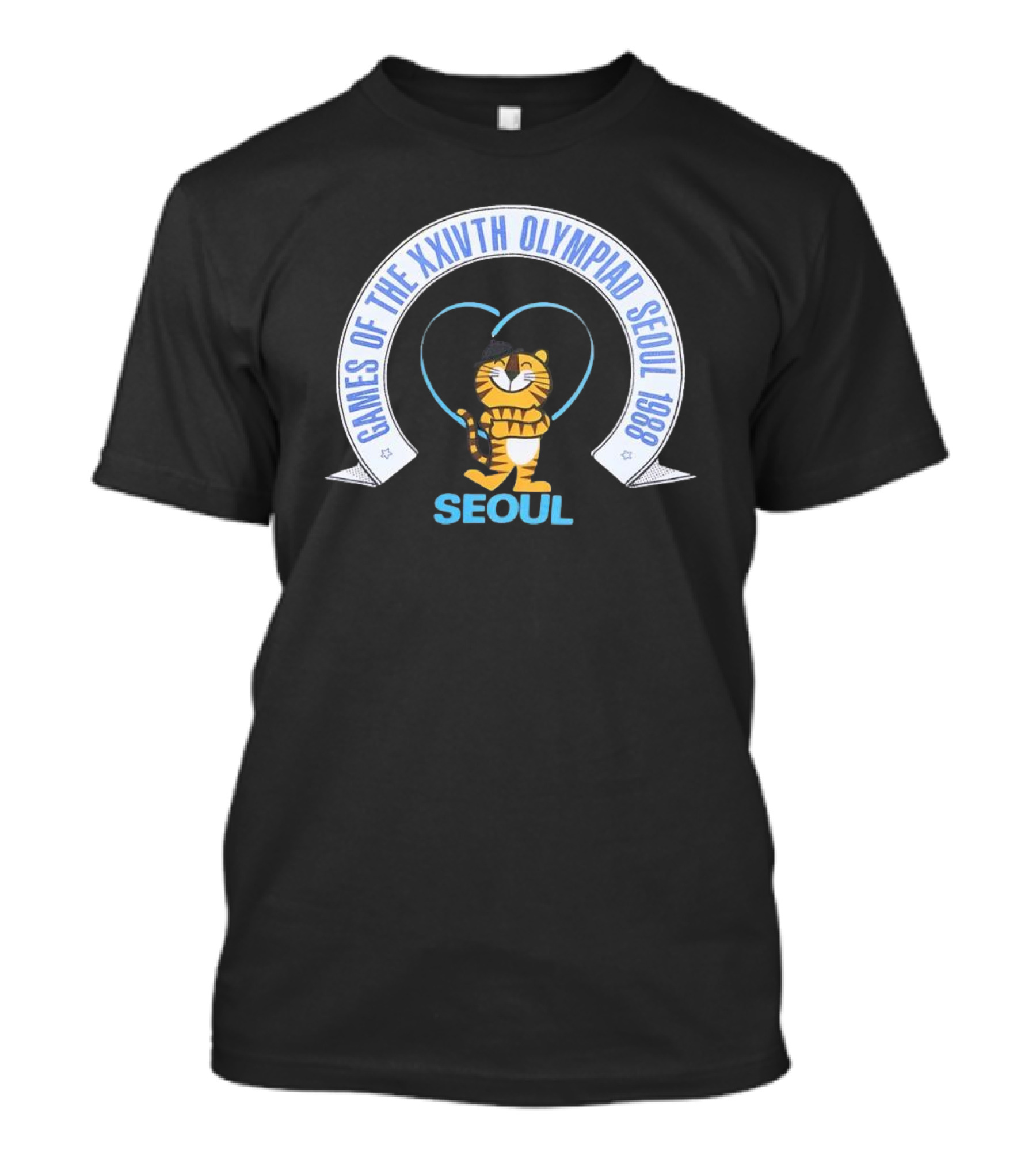 Games Of The XXIVTH Olympiad Seoul 1988 Tiger Mascot T-Shirt
