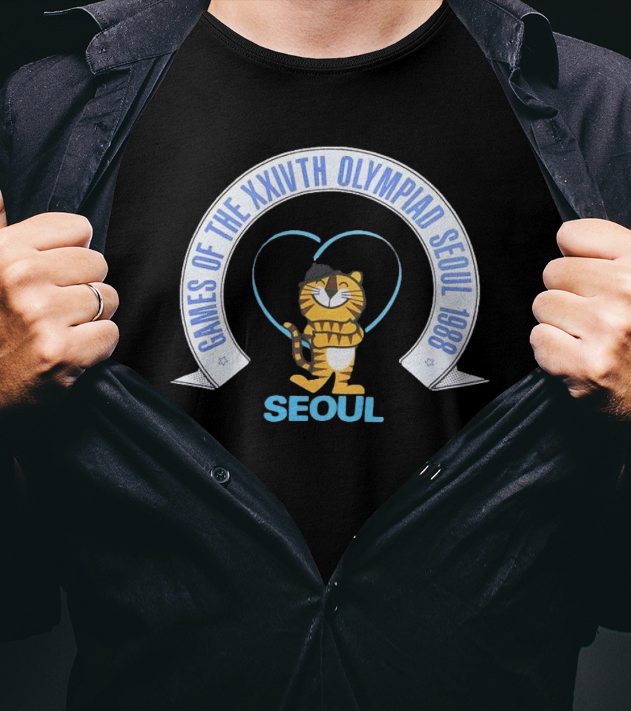 Games Of The XXIVTH Olympiad Seoul 1988 Tiger Mascot T-Shirt