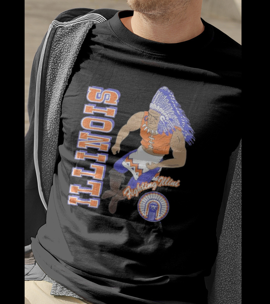 Illinois Fighting Illini Vintage Chief T-Shirt