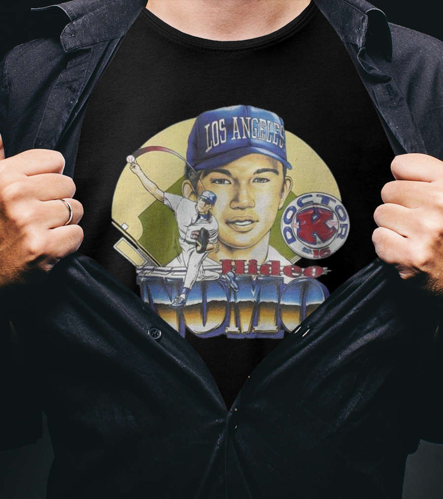 Los Angeles Dodgers Hideo Nomo Doctor K 16 Vintage T-Shirt