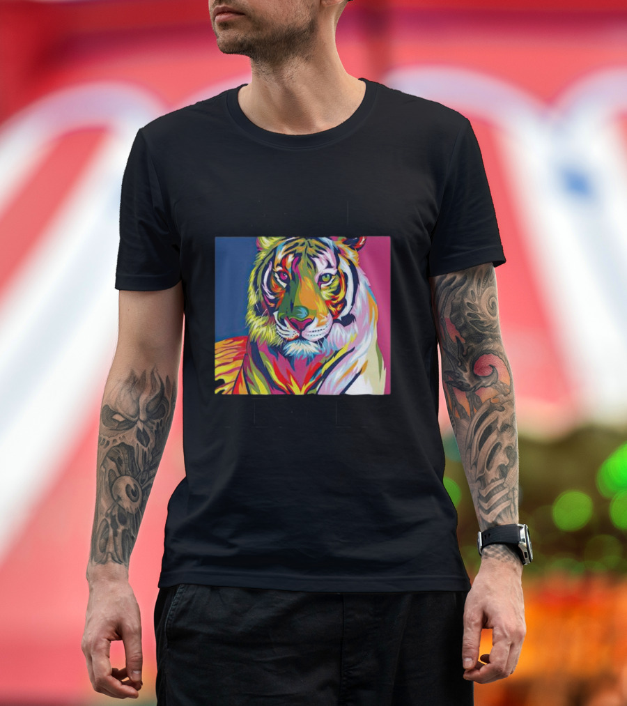 Dareto Be Bold Colorful Tiger T-Shirt