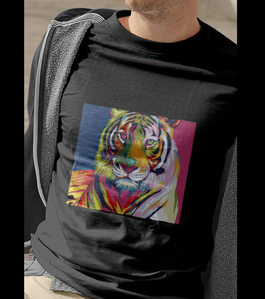Dareto Be Bold Colorful Tiger T-Shirt