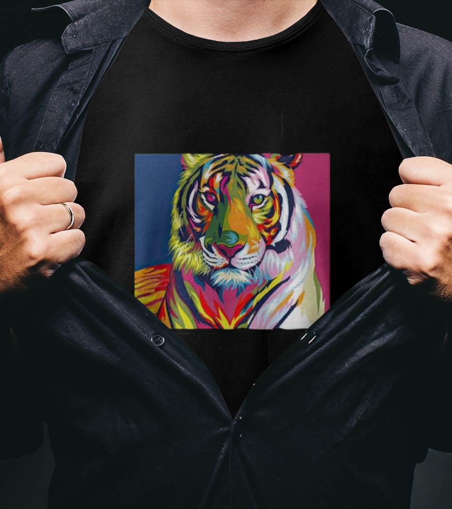 Dareto Be Bold Colorful Tiger T-Shirt