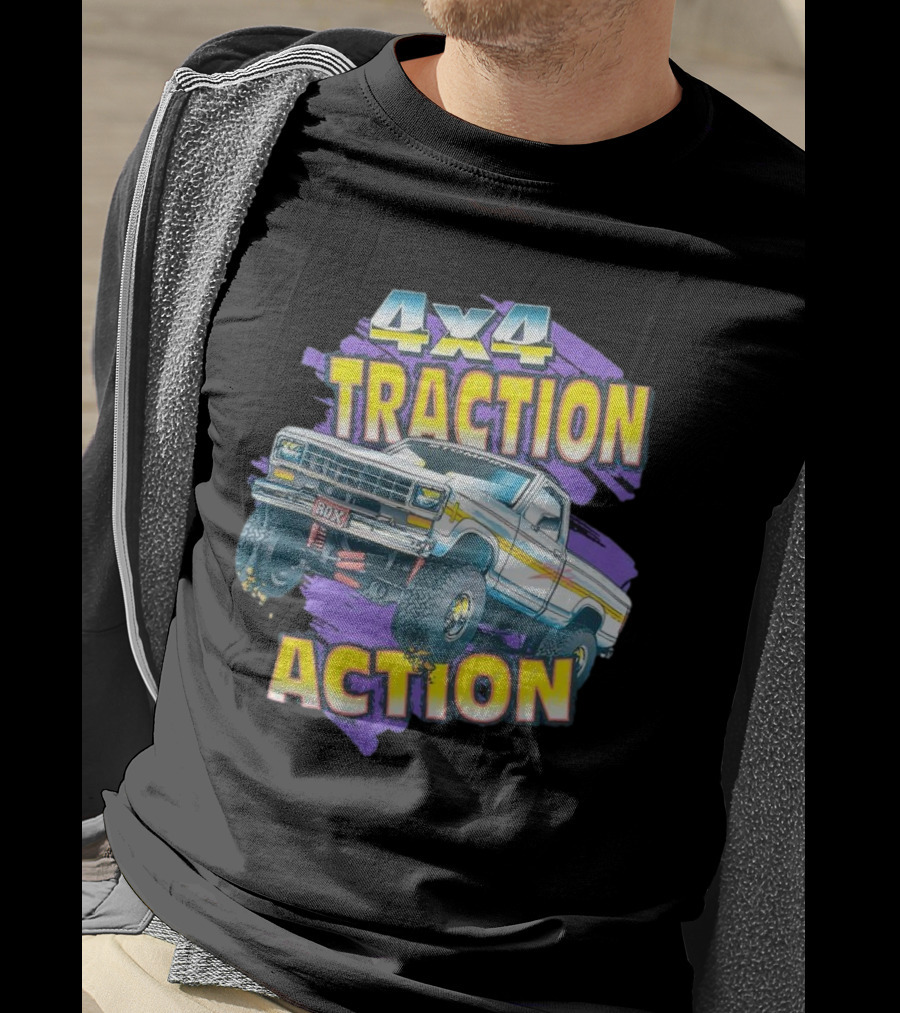 4x4 Traction Action Vintage Truck ROXX T-Shirt