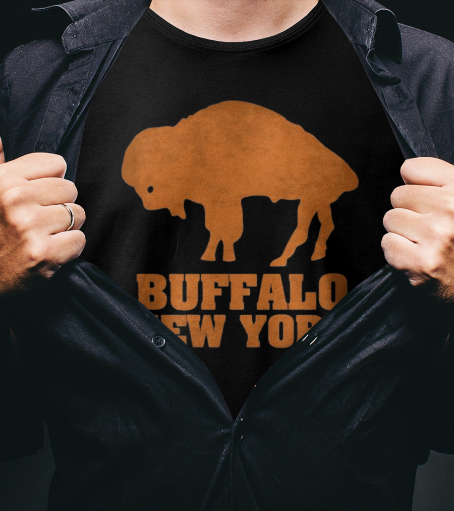 Buffalo New York Vintage Style Orange Buffalo T-Shirt