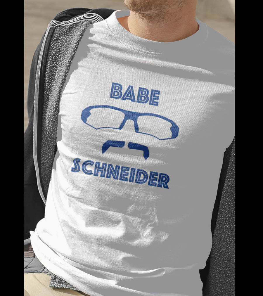Babe Schneider Glasses Mustache Face T-Shirt