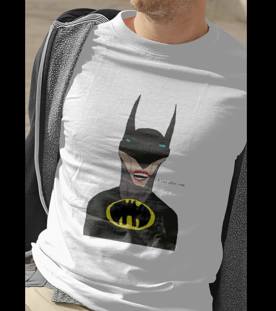 Batman I'll Run After You Joker-Inspired Face With Iconic Bat T-Shirt