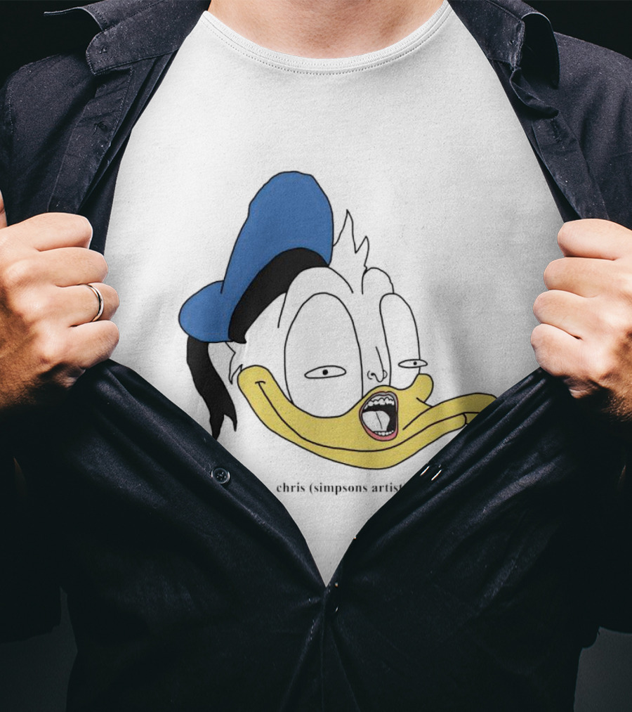 Donna Duck Chris Simpsons Artist Character Blue Hat T-Shirt
