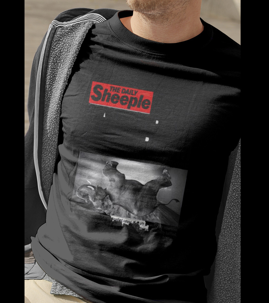 The Daily Sheeple Giant Elephant In The Room Dies Of Sudden Elephant Death Syndrome Free Insect Burger T-Shirt