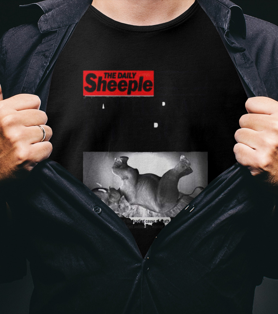 The Daily Sheeple Giant Elephant In The Room Dies Of Sudden Elephant Death Syndrome Free Insect Burger T-Shirt