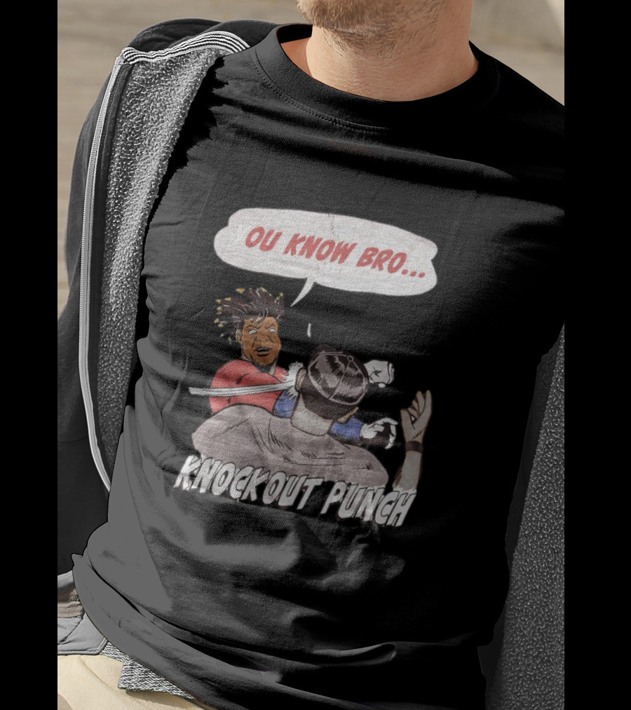 You Know Bro Knockout Punch Comic Style Fight Scene T-Shirt