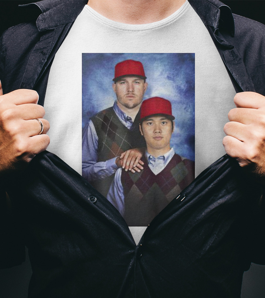 Los Angeles Angels Shohei Ohtani And Mike Trout Baseball Step Brothers Movie T-Shirt