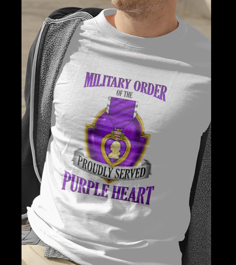 Military Order Of The Proudly Served Purple Heart Honor Emblem T-Shirt