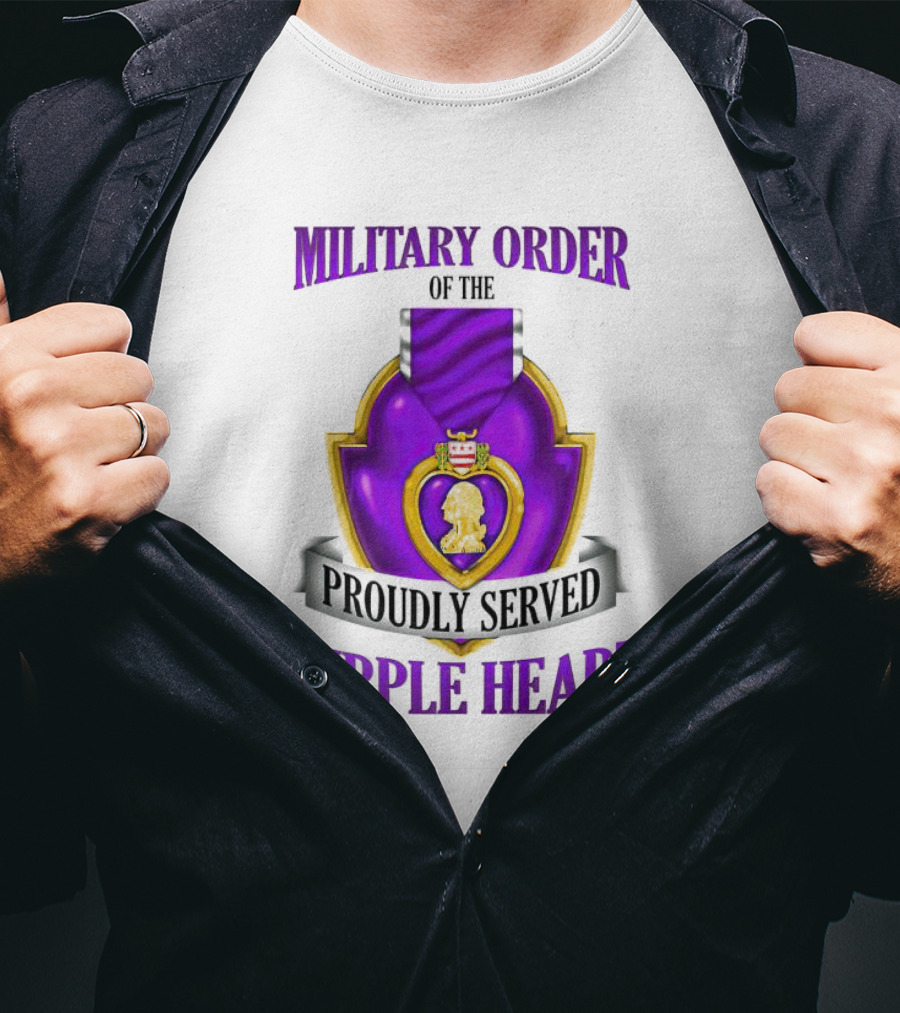 Military Order Of The Proudly Served Purple Heart Honor Emblem T-Shirt