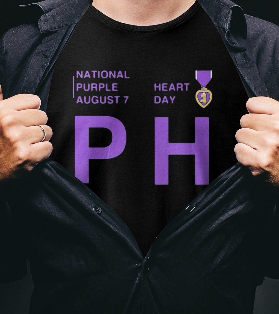 National Purple Heart Day August 7 PH T-Shirt