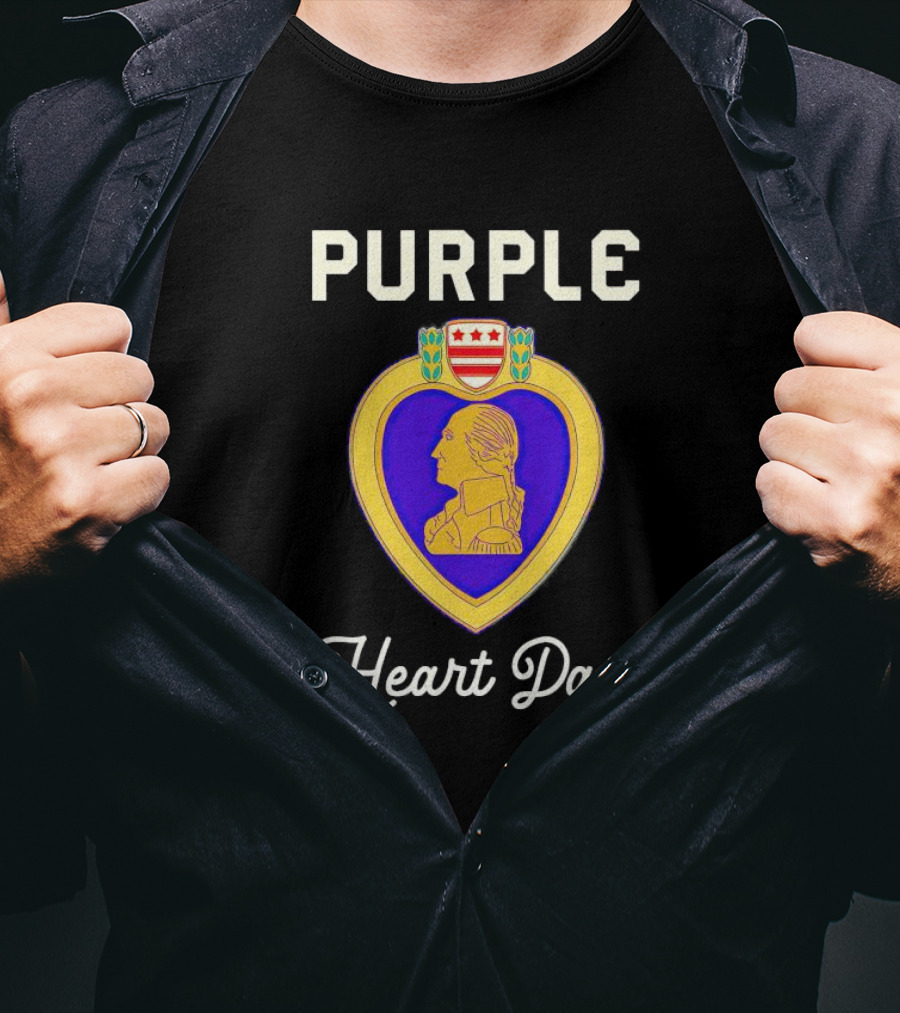 Purple Heart Day Military Medal Emblem T-Shirt