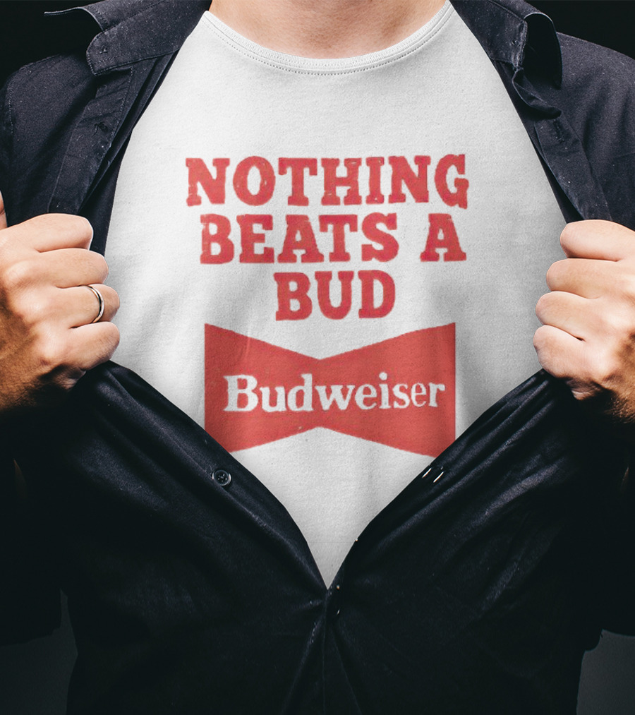 Budweiser Nothing Beats A Bud Red Bowtie T-Shirt