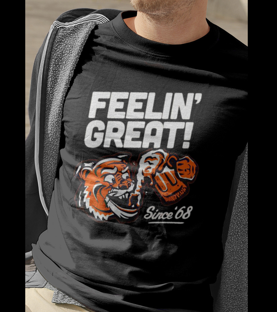 Feelin’ Great Tiger Drinking Since ’68 T-Shirt