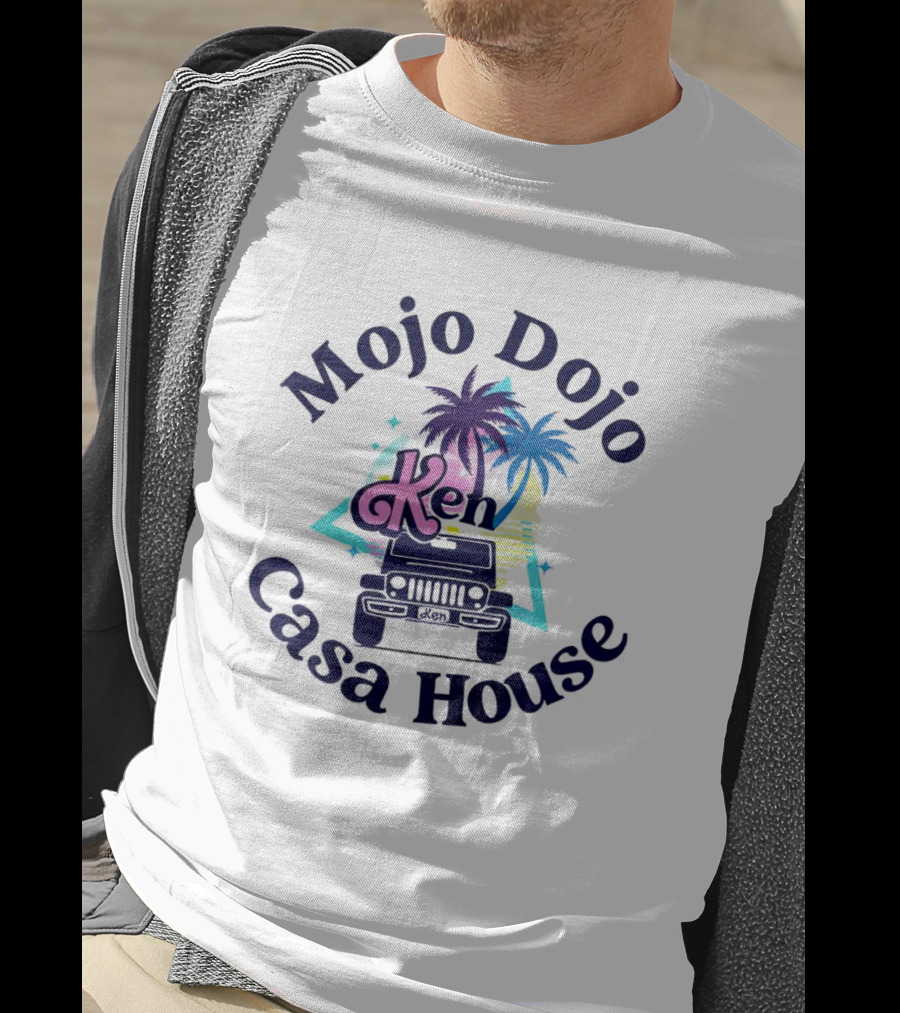 Mojo Dojo Casa House Ken Jeep Sunset Palm Trees T-Shirt