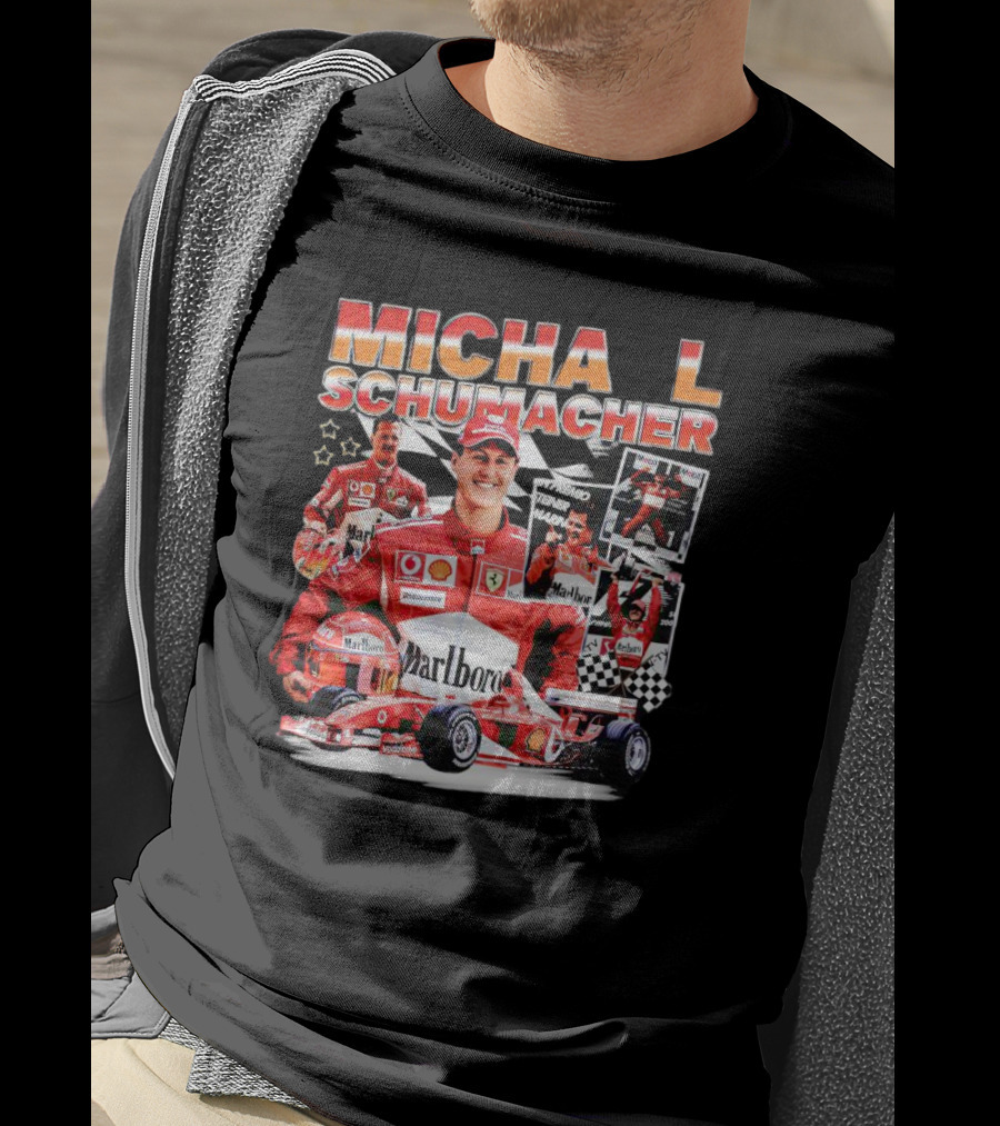 Michael Schumacher F1 Racing Legend Ferrari Champion Collage T-Shirt