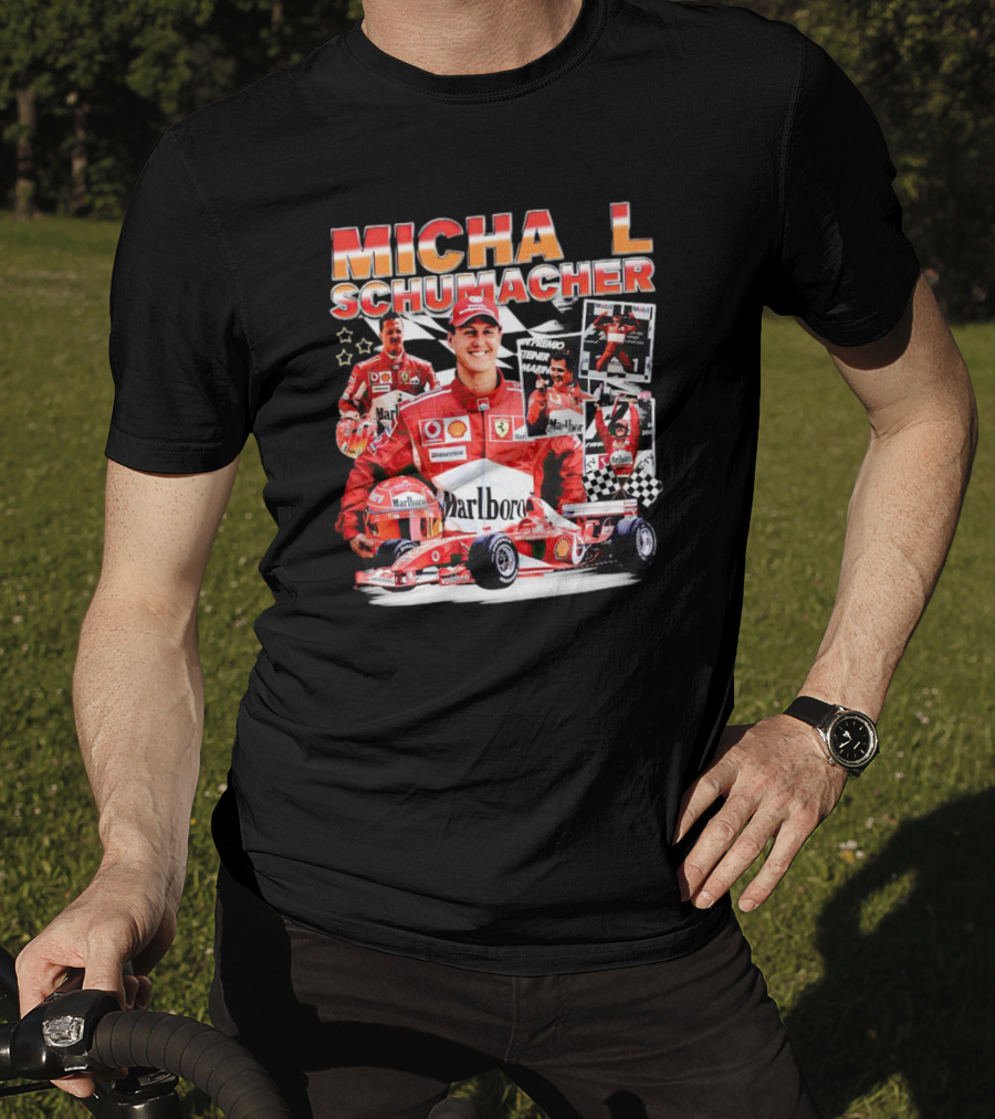 Michael Schumacher F1 Racing Legend Ferrari Champion Collage T-Shirt