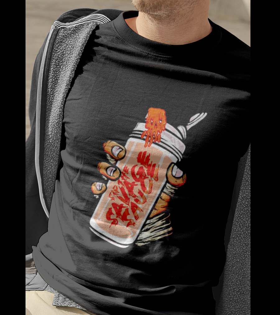 Iron Savages Consume Fiery Savage Sauce Bottle T-Shirt