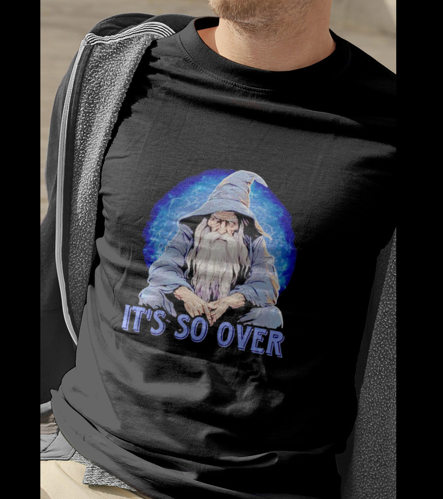 IT'S SO OVER Wizard Lightning Blue Aura T-Shirt