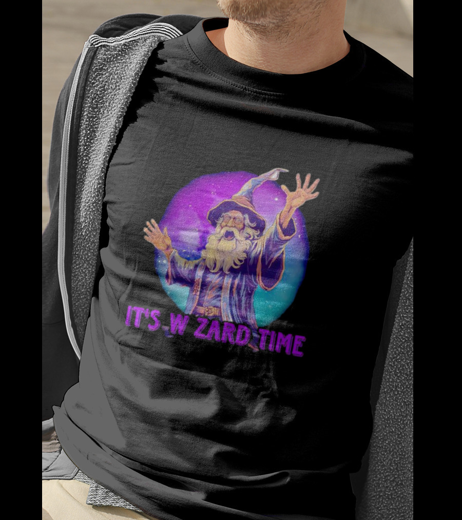 It's Wizard Time Magical Purple Space Wizard T-Shirt
