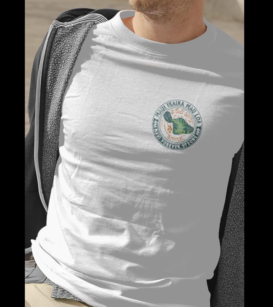Hawaiian Islands Maui Strong Lokelani Sebastopol California Circle Emblem T-Shirt