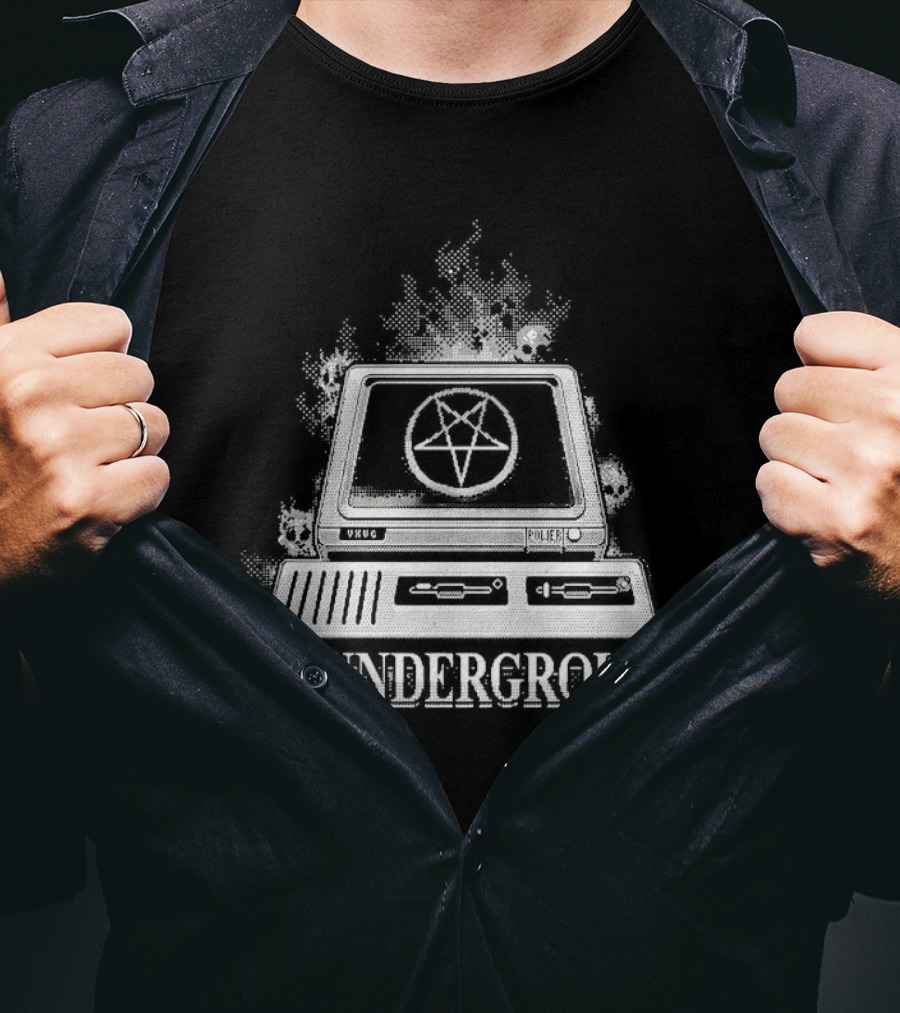 VX-Underground Retro Computer With Pentagram T-Shirt