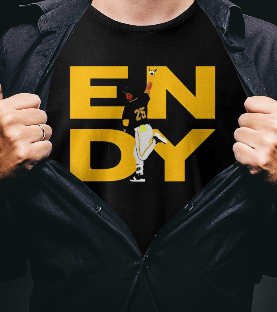 Pirates Endy Rodriguez 25 Celebration Run T-Shirt