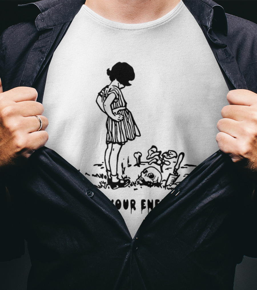 Bury Your Enemies Dark Humor Silhouette Scene T-Shirt